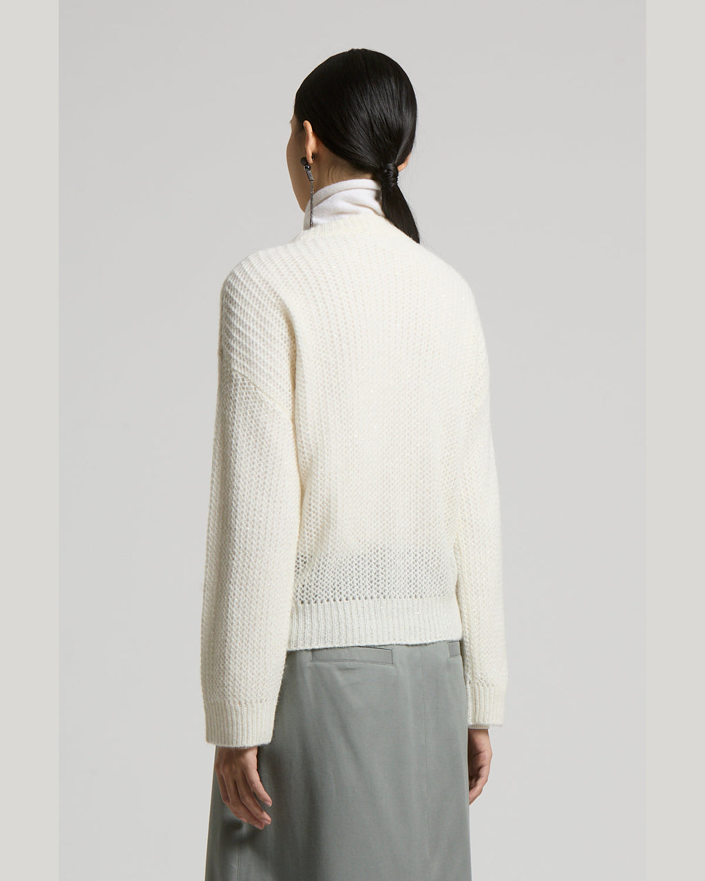 Peserico, maglia tricot con micropaillettes – immagine 2