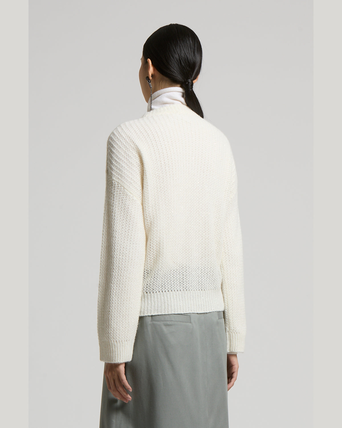 Peserico, maglia tricot con micropaillettes – immagine 2