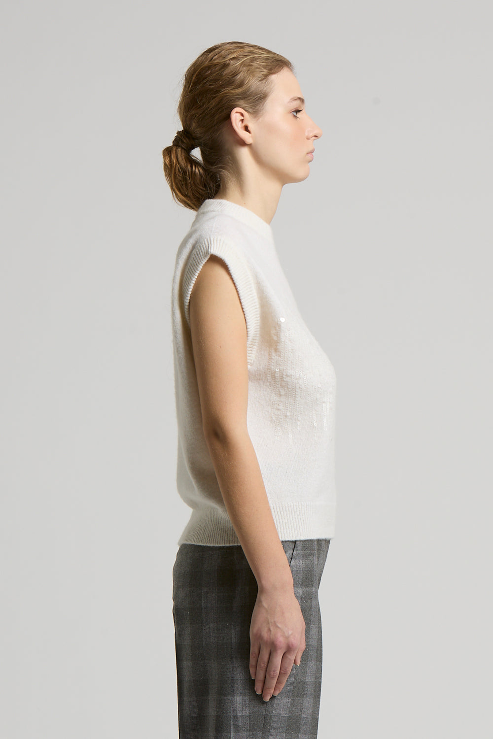 Peserico, gilet in alpaca con paillettes – immagine 4