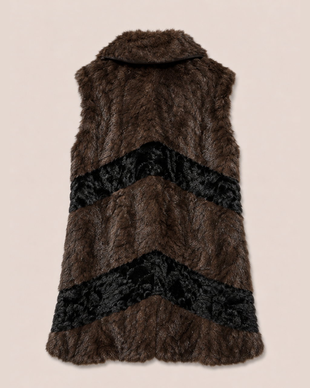 Purotatto, gilet in ecopelliccia bicolore – immagine 2