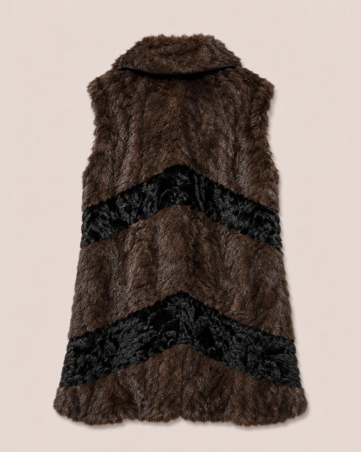 Purotatto, gilet in ecopelliccia bicolore – immagine 2