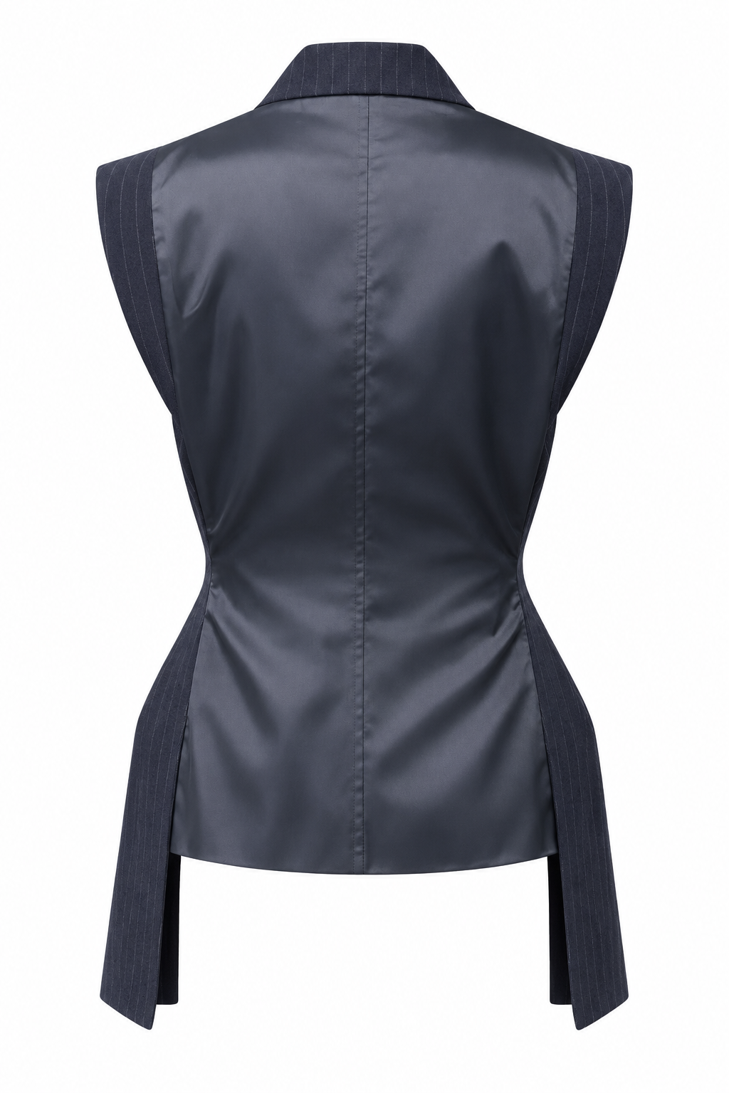MeiMeiJ, gilet gessato blu – immagine 3