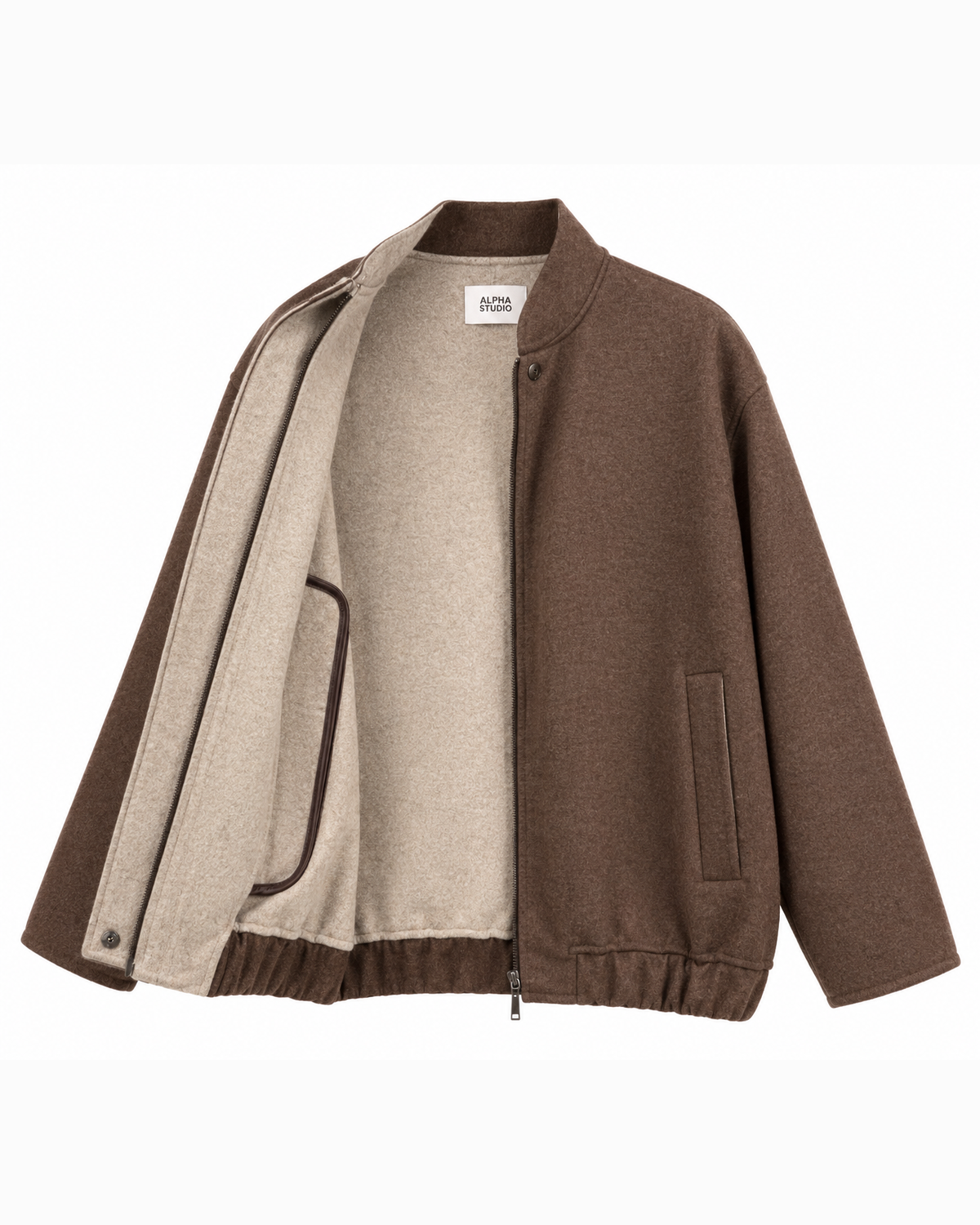 Alpha Studio, bomber in lana double – immagine 2