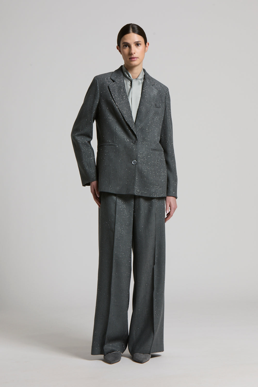 Peserico, pantalone in velluto lurex – immagine 4