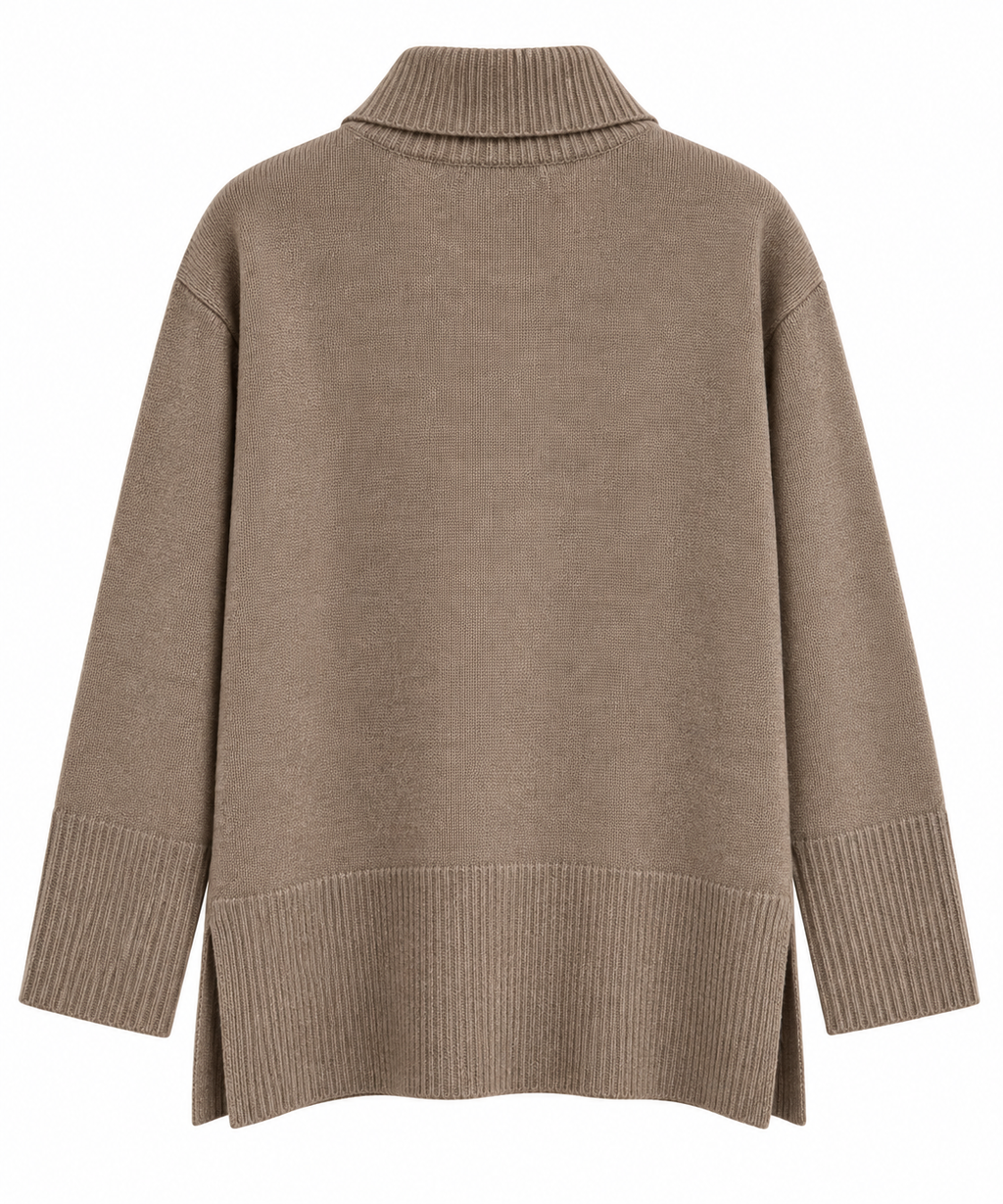 Biarritz 1961, polo in lana e cashmere taupe – immagine 2