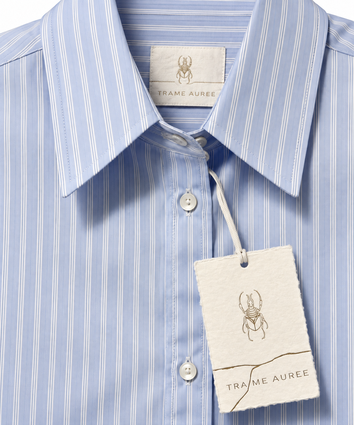 Trame Auree, camicia in seta stampata – immagine 2