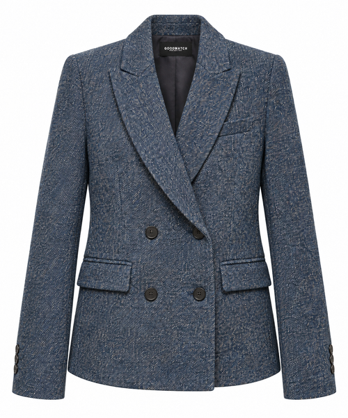 Goodmatch, blazer corto diagonal blu
