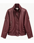 Suncoo, bomber in ecopelle bordeaux