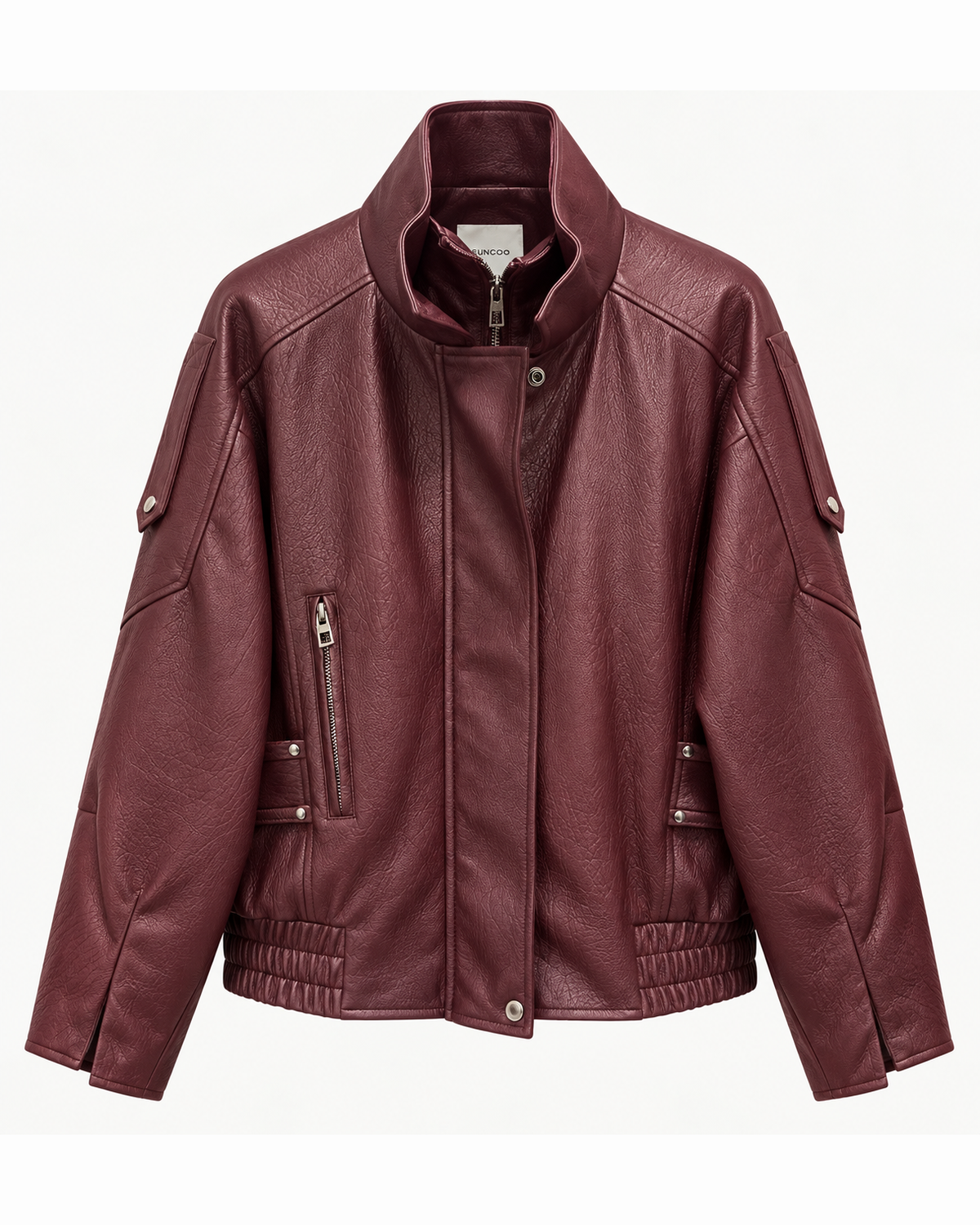 Suncoo, bomber in ecopelle bordeaux