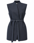 MeiMeiJ, gilet gessato blu