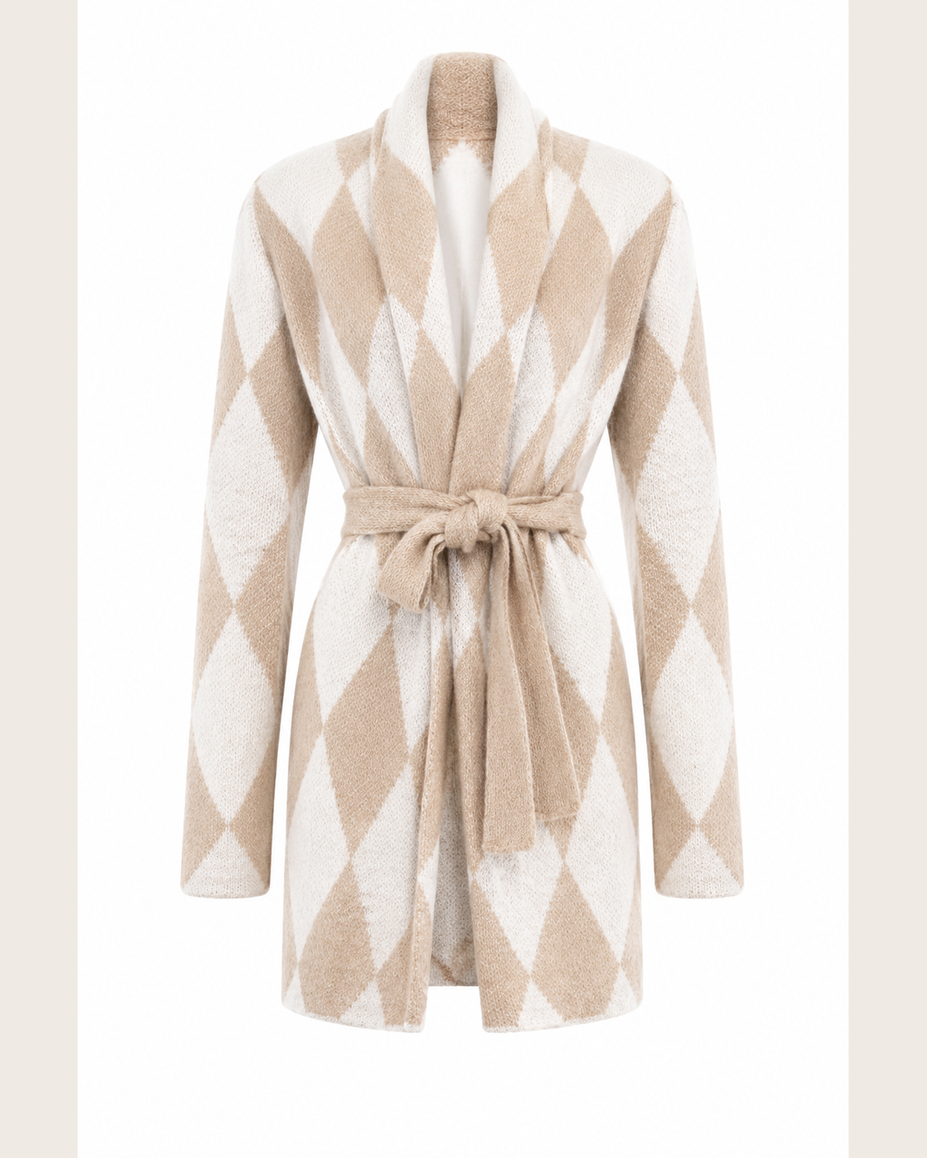 Wood, cardigan lungo a quadri