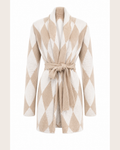 Wood, cardigan lungo a quadri