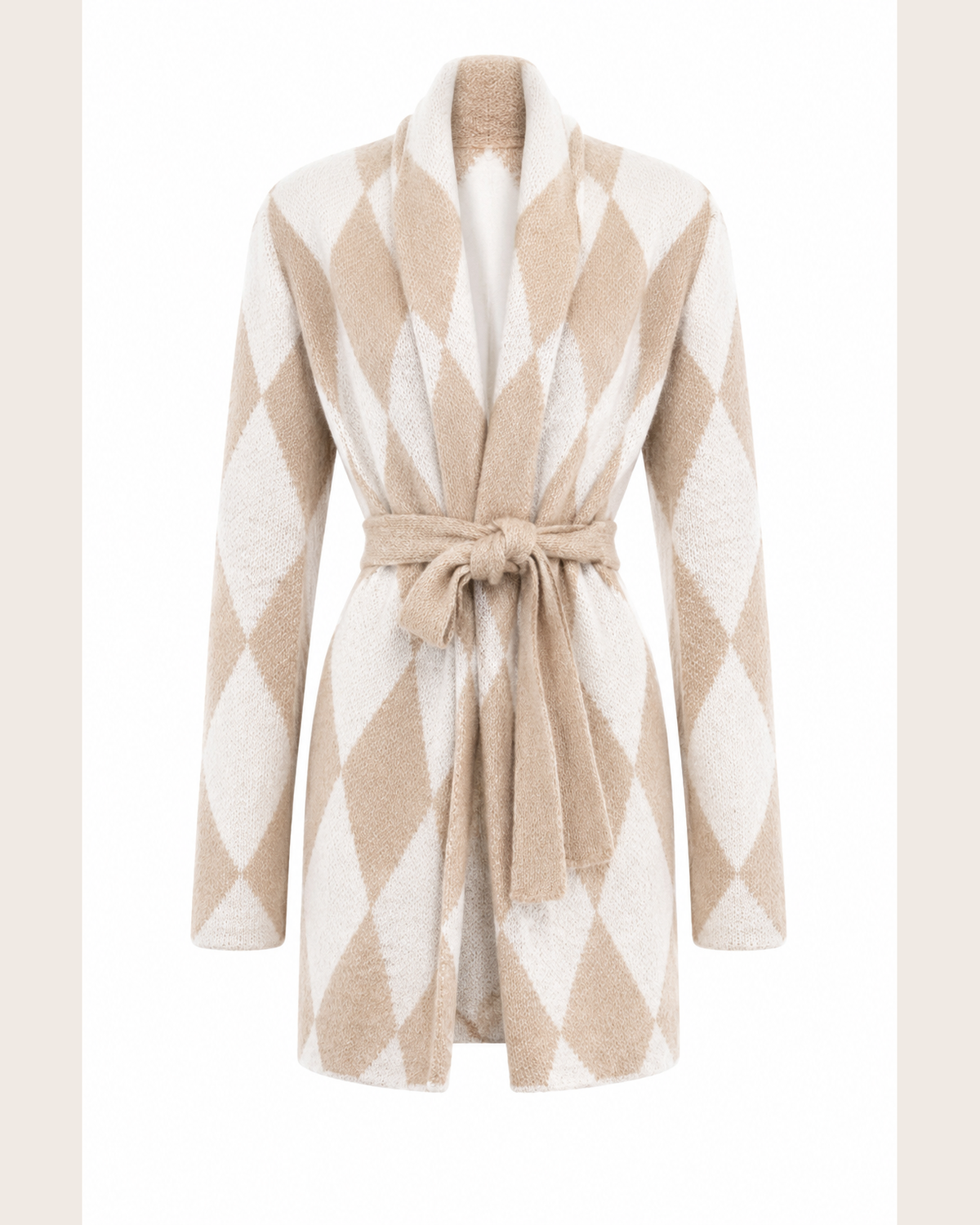 Wood, cardigan lungo a quadri