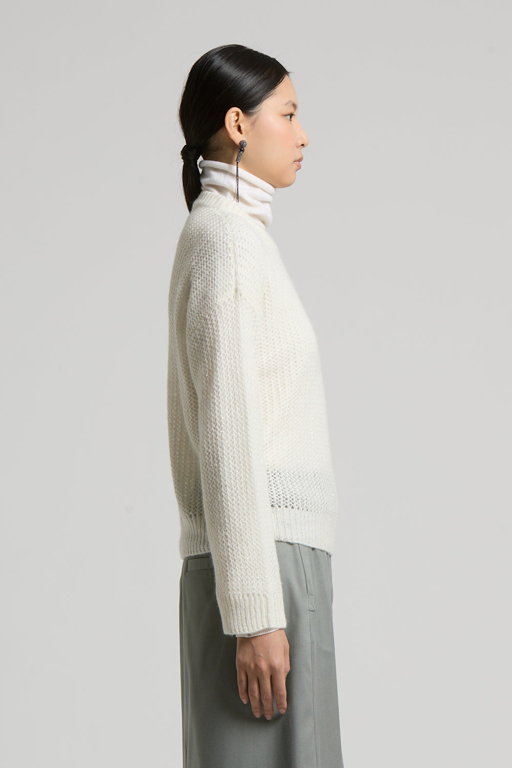 Peserico, maglia tricot con micropaillettes – immagine 3