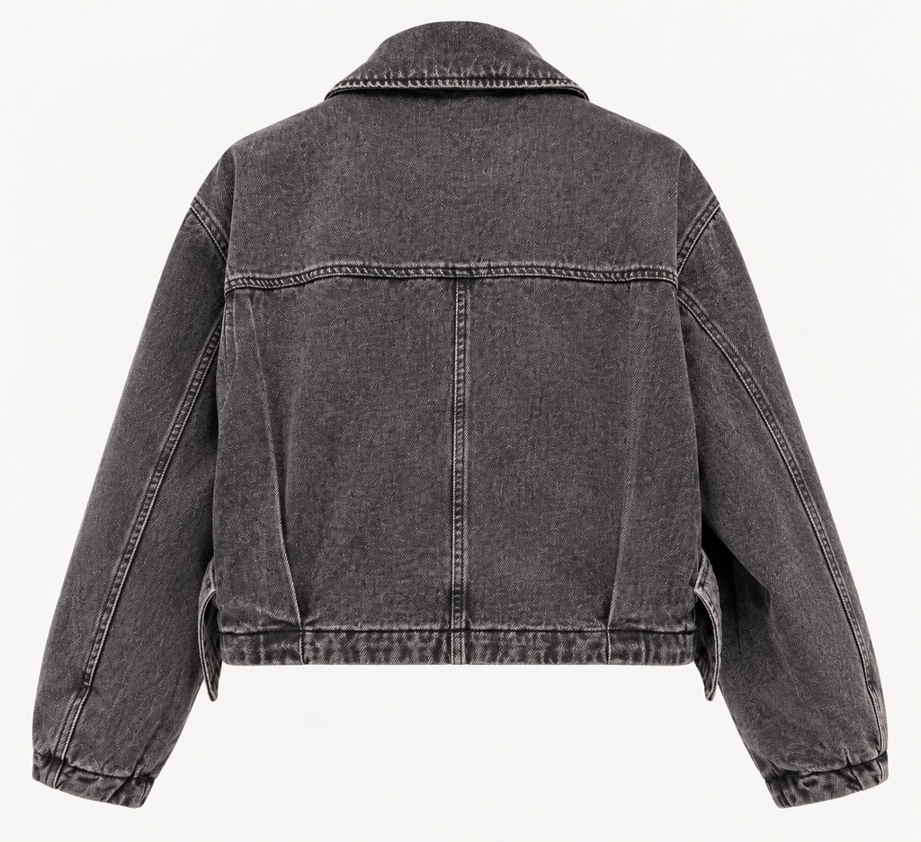 Giubbino in denim con fiocco MeiMeiJ - retro