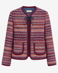 Giacca Purotatto multicolore con fiocco, vista frontale
