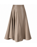 Gonna in ecopelle taupe